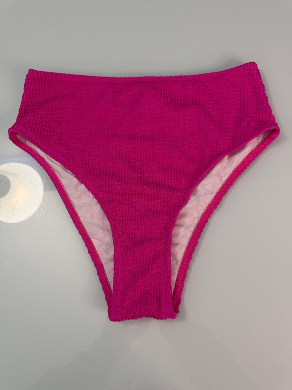 Hot Pink High Waisted Bikini Bottoms